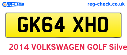 GK64XHO are the vehicle registration plates.
