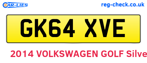 GK64XVE are the vehicle registration plates.