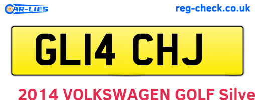 GL14CHJ are the vehicle registration plates.