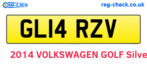 GL14RZV are the vehicle registration plates.