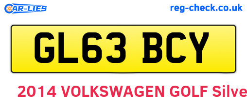 GL63BCY are the vehicle registration plates.