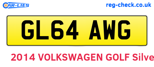 GL64AWG are the vehicle registration plates.