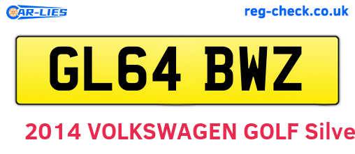 GL64BWZ are the vehicle registration plates.