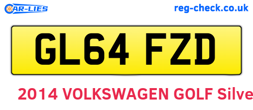 GL64FZD are the vehicle registration plates.