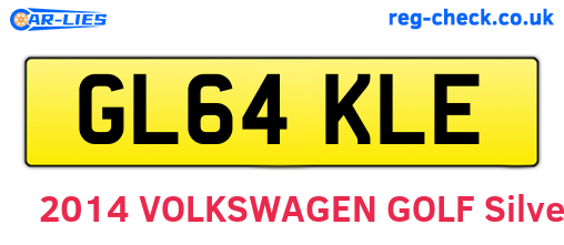 GL64KLE are the vehicle registration plates.