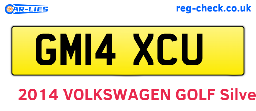 GM14XCU are the vehicle registration plates.