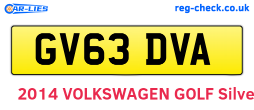 GV63DVA are the vehicle registration plates.