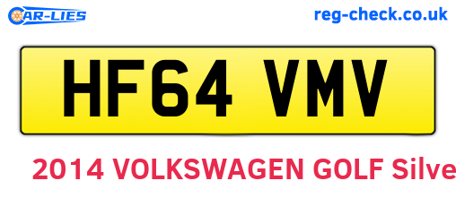 HF64VMV are the vehicle registration plates.