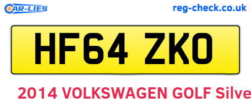 HF64ZKO are the vehicle registration plates.