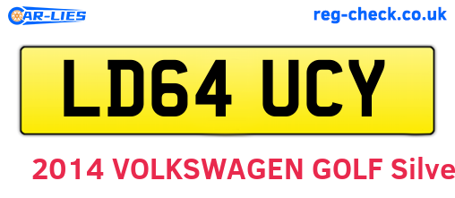 LD64UCY are the vehicle registration plates.