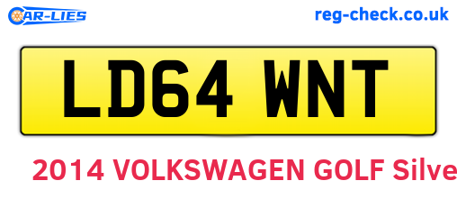 LD64WNT are the vehicle registration plates.