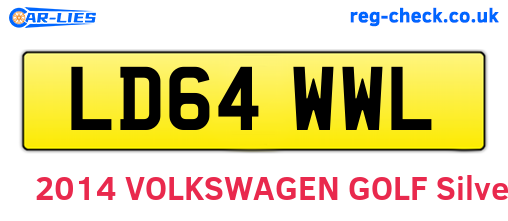 LD64WWL are the vehicle registration plates.