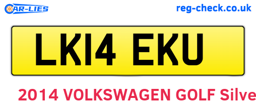 LK14EKU are the vehicle registration plates.