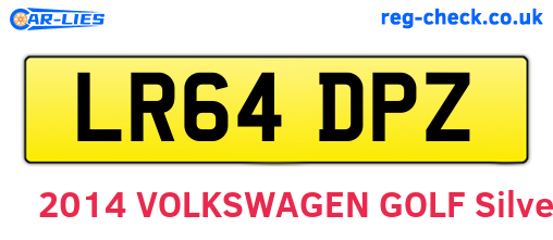 LR64DPZ are the vehicle registration plates.