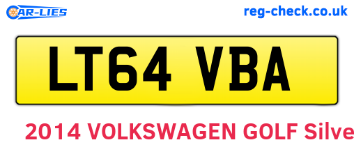 LT64VBA are the vehicle registration plates.