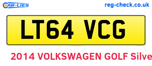 LT64VCG are the vehicle registration plates.