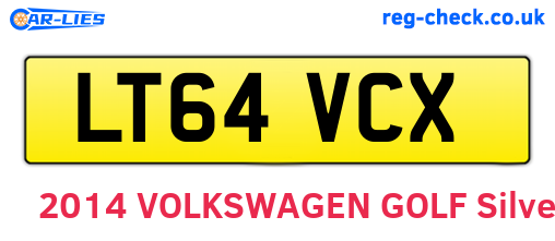LT64VCX are the vehicle registration plates.