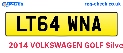 LT64WNA are the vehicle registration plates.