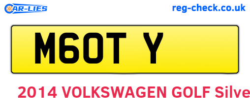 M6OTY are the vehicle registration plates.