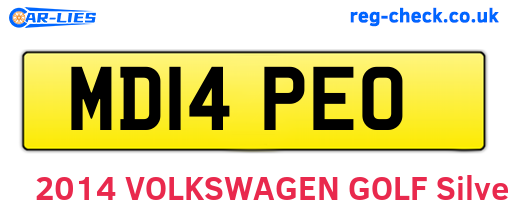 MD14PEO are the vehicle registration plates.