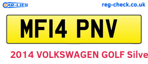 MF14PNV are the vehicle registration plates.