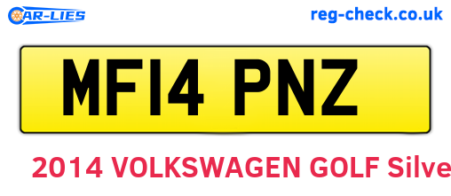 MF14PNZ are the vehicle registration plates.