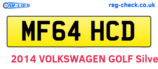 MF64HCD are the vehicle registration plates.