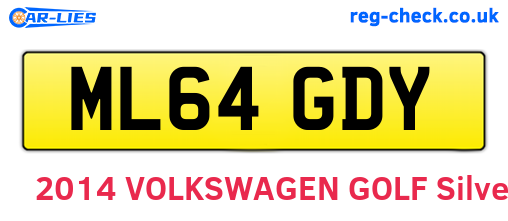 ML64GDY are the vehicle registration plates.
