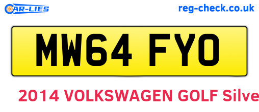 MW64FYO are the vehicle registration plates.