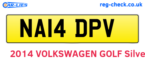 NA14DPV are the vehicle registration plates.