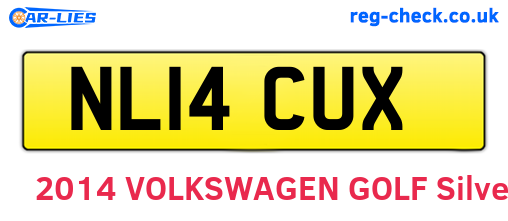 NL14CUX are the vehicle registration plates.