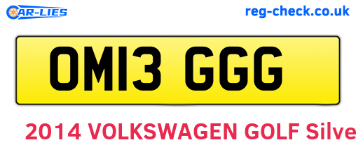 OM13GGG are the vehicle registration plates.