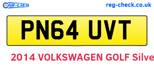 PN64UVT are the vehicle registration plates.