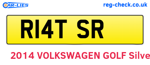 R14TSR are the vehicle registration plates.