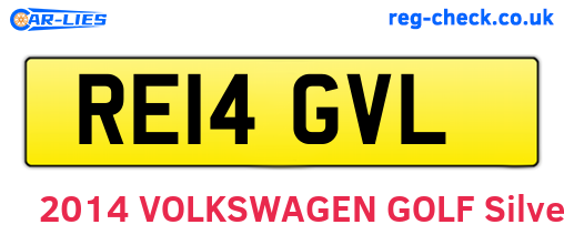 RE14GVL are the vehicle registration plates.