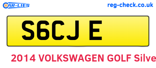 S6CJE are the vehicle registration plates.