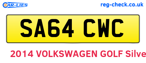 SA64CWC are the vehicle registration plates.