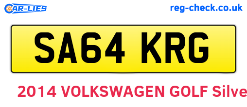 SA64KRG are the vehicle registration plates.
