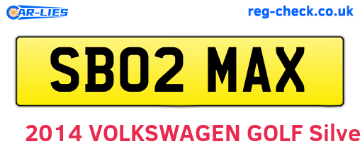 SB02MAX are the vehicle registration plates.