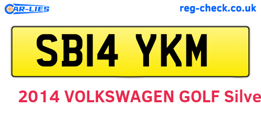 SB14YKM are the vehicle registration plates.