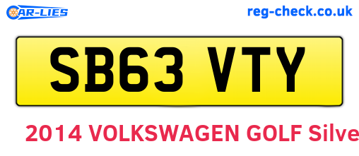 SB63VTY are the vehicle registration plates.