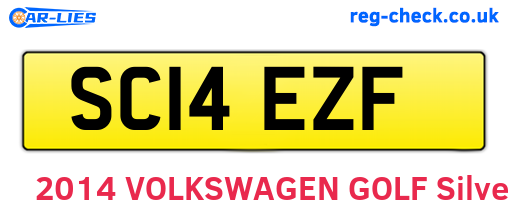 SC14EZF are the vehicle registration plates.