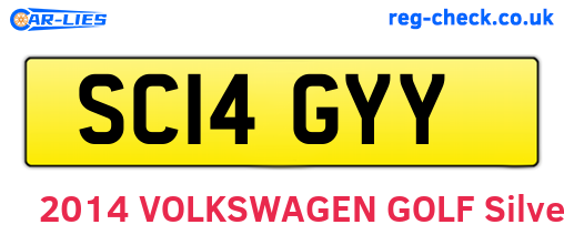 SC14GYY are the vehicle registration plates.