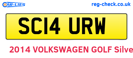 SC14URW are the vehicle registration plates.