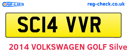 SC14VVR are the vehicle registration plates.