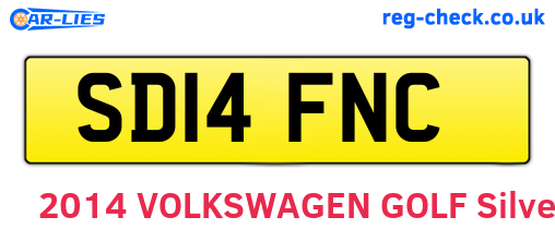 SD14FNC are the vehicle registration plates.