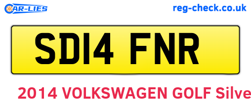 SD14FNR are the vehicle registration plates.