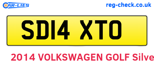 SD14XTO are the vehicle registration plates.