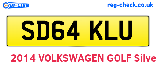 SD64KLU are the vehicle registration plates.
