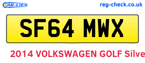 SF64MWX are the vehicle registration plates.